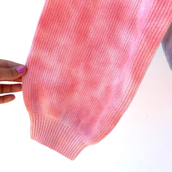 Crush Cashmere Scottie Painted Balloon Cloud Tie Dye Rainbow Sweater M Large - Picture 8 of 10